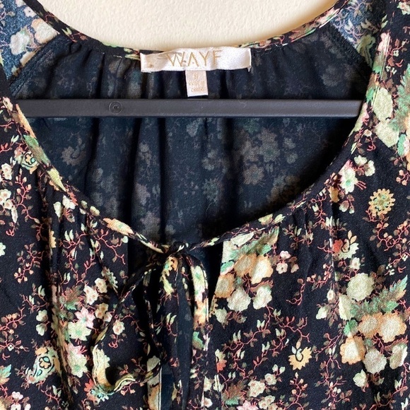 wayf Floral Paisley Print Long Sleeve Shift Dress Wedding Guest - Picture 3 of 5